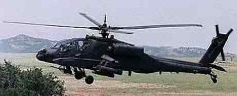 Apache helicopter side view