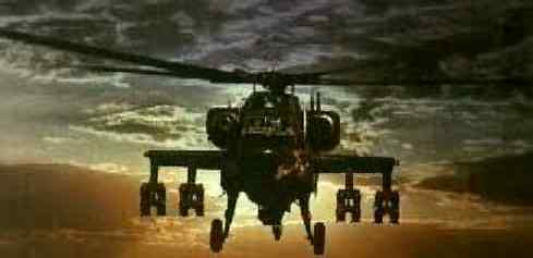 Apache helicopter front view